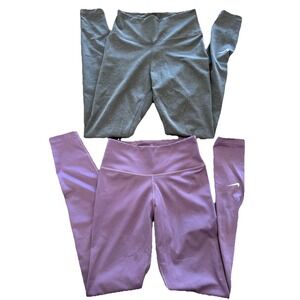 Lot of 2 Nike Dri-Fit Women's XS Leggings – High-Waisted Yoga Purple & Gray Pair